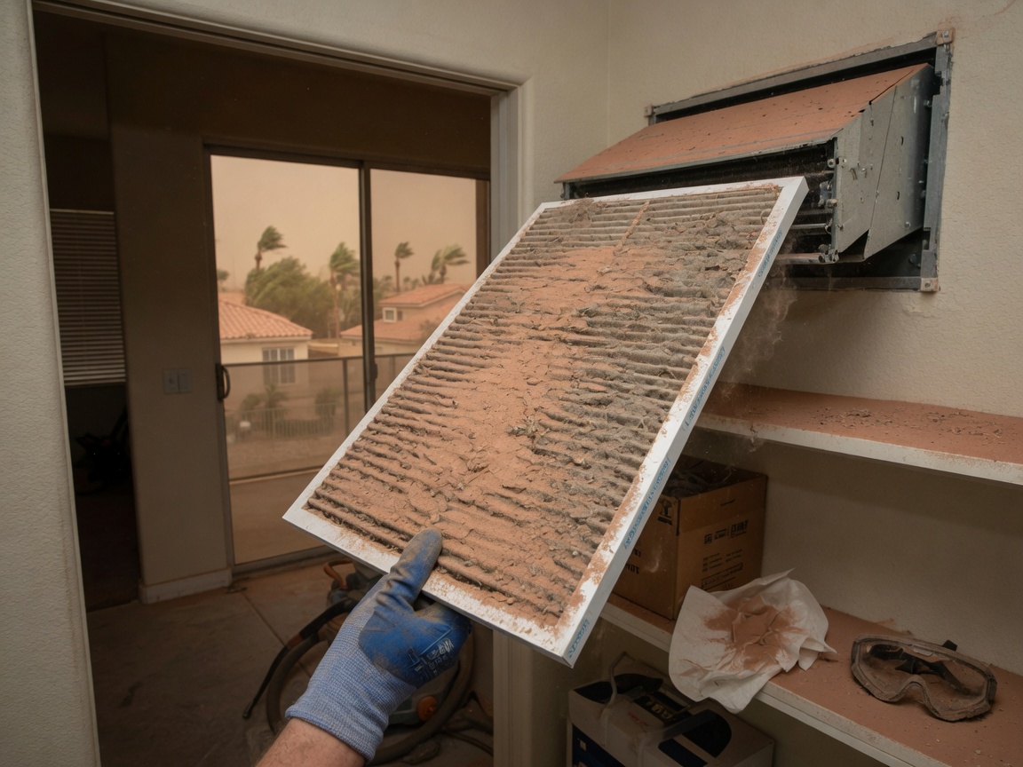 How Dust Storms Clog HVAC Filters In Las Vegas Homes